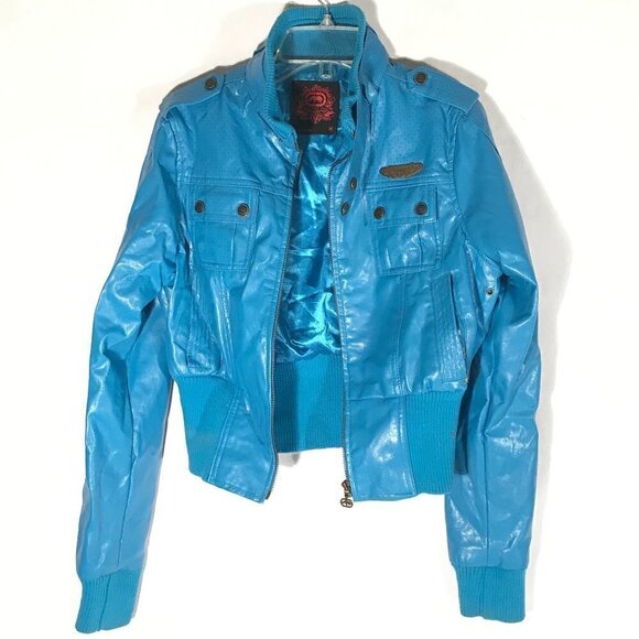 ECKO Women Baby Blue Zip Up Jacket - Picture 4 of 12
